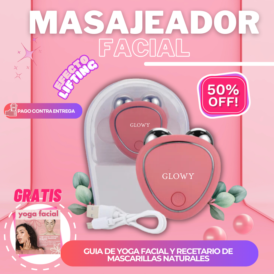 Lifting Facial Sin Cirugía – Masajeador Divinelif™ + Guía De Yoga & Recetario De Mascarillas Naturales