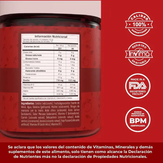 ✨ Eleva tu Autoestima: Transformación Sin Cirugías - VINAGRE DE MANZANA EN GOMITAS🍎 - 50% DESCUENTO
