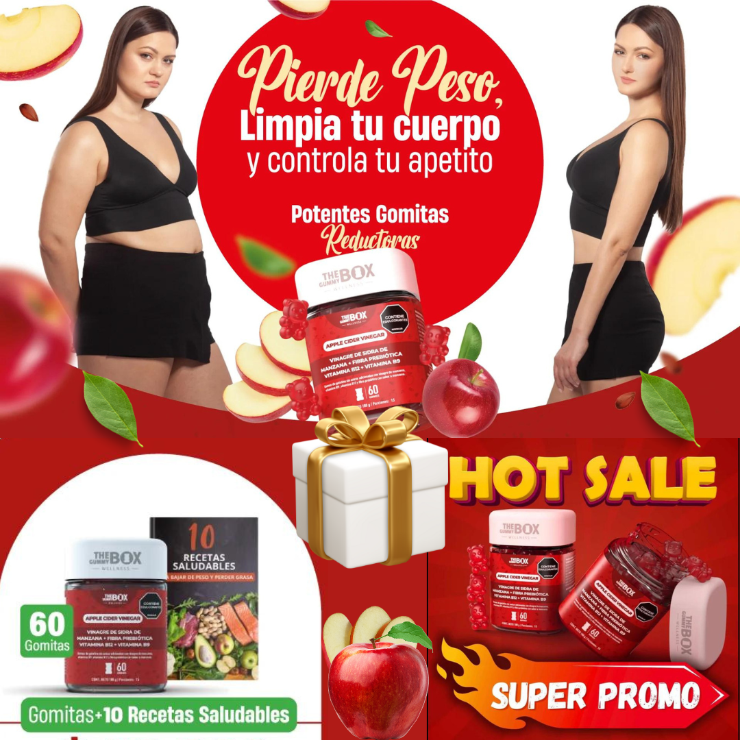 ✨ Eleva tu Autoestima: Transformación Sin Cirugías - VINAGRE DE MANZANA EN GOMITAS🍎 - 50% DESCUENTO