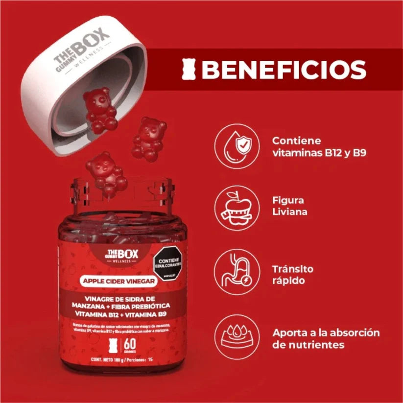 ✨ Eleva tu Autoestima: Transformación Sin Cirugías - VINAGRE DE MANZANA EN GOMITAS🍎 - 50% DESCUENTO