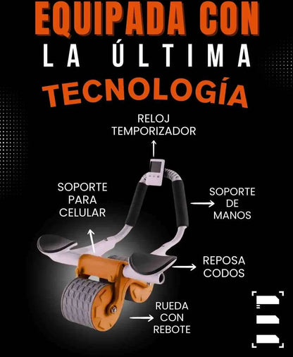 Tonific® Rueda abdominal ➕ Cronómetro ➕ Soporte para celular ➕ Almohadilla para rodillas ➕ Guia Gratis🎁-50% OFF